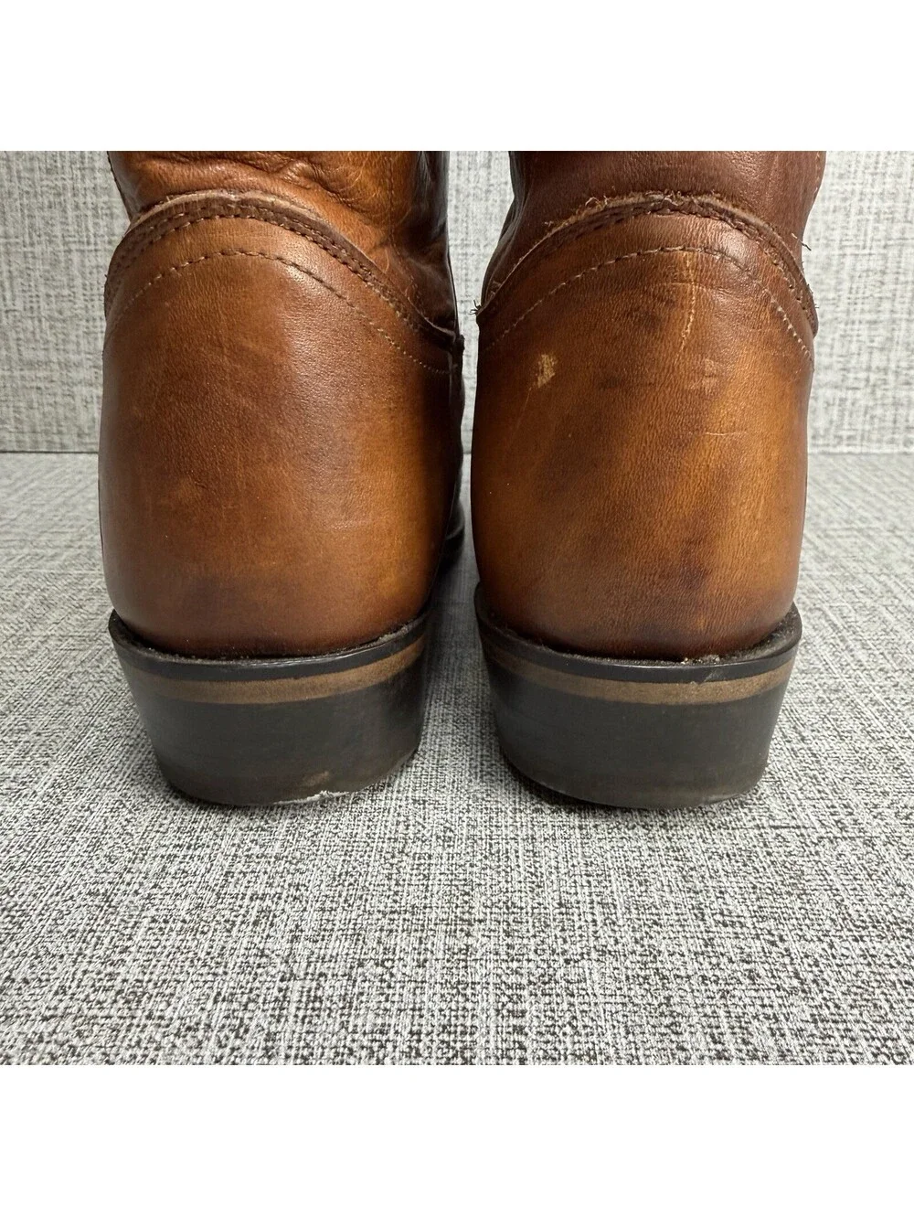 Frye Boots Women's Size 7 B Tan Leather Billy Pull On Deco Stitch Cowboy